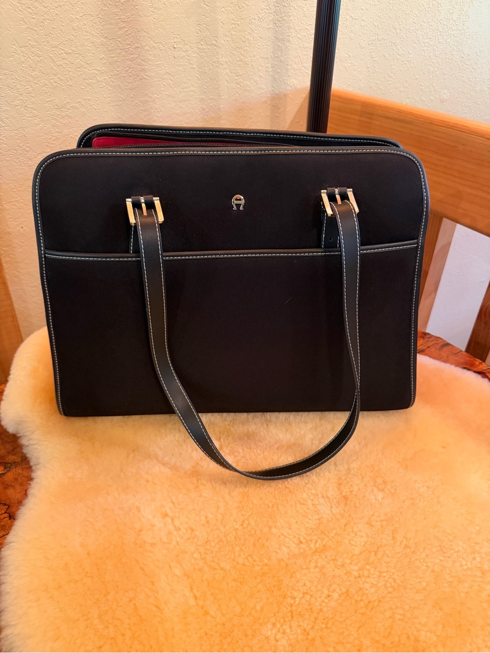 Etienne Aigner Laptop Tote Bag - black